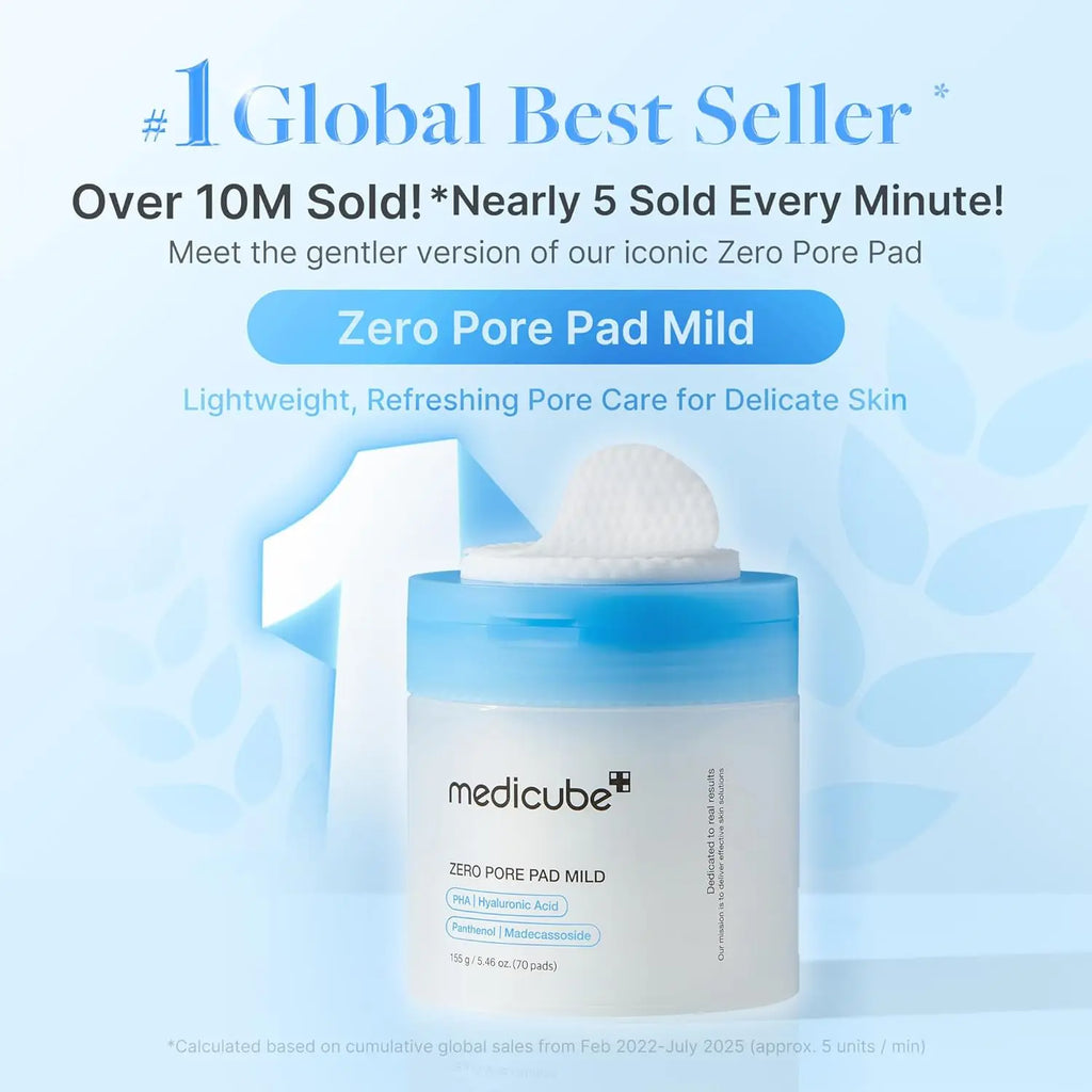medicube Toner Pads Zero Pore Pad 2.0 Facial Pad for Exfoliation and Pore Care with AHA Lactic Acid