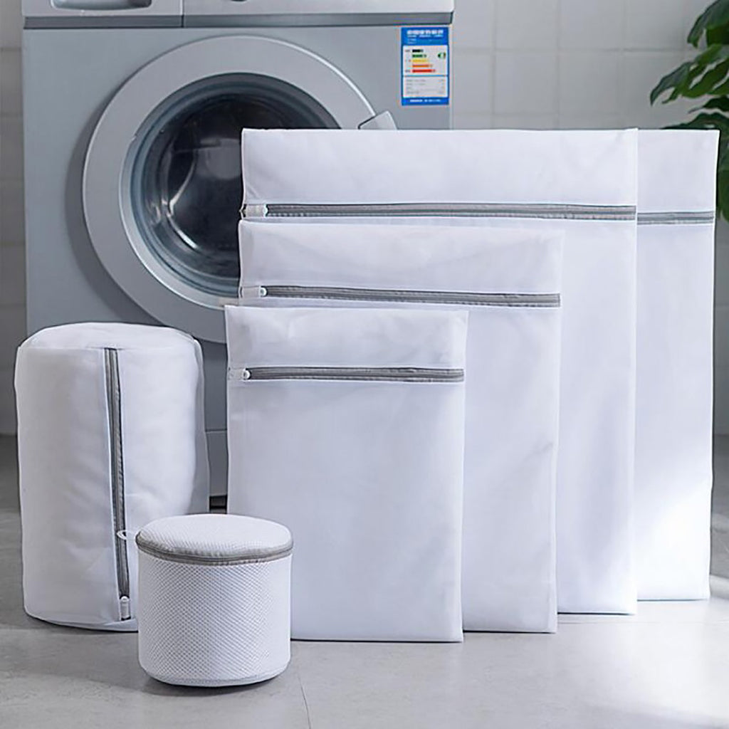 Factory Straight Hair Thickeneded Fine Mesh Gray Zipper Laundry Bag Machine Washable Clothing Care Bag Travel Storage Mesh Bag in Stock
