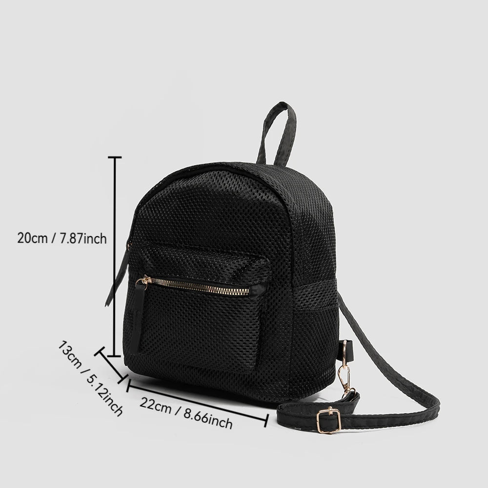 Fashionable and trendy breathable mini portable beach backpack for women