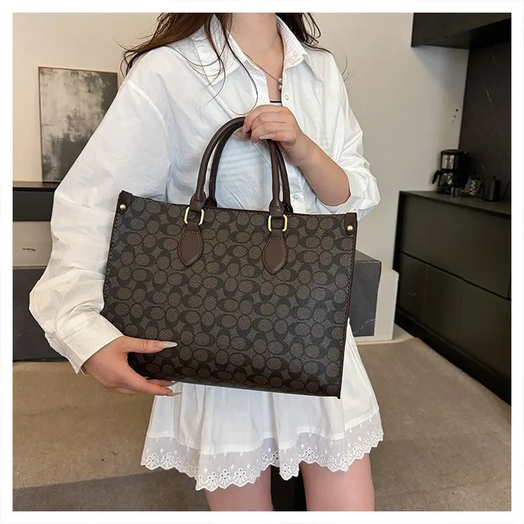 New fashion women's bag large capacity tote bag high sense portable shoulder versatile women's bag