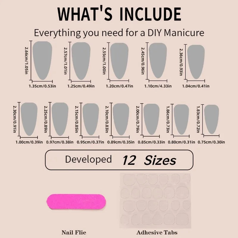 10pcs Handmade Nails Sheer Black and Silver Cat-eye Pink Diamond Long Pointed Press-on Nails—perfect As A Gift for Girls