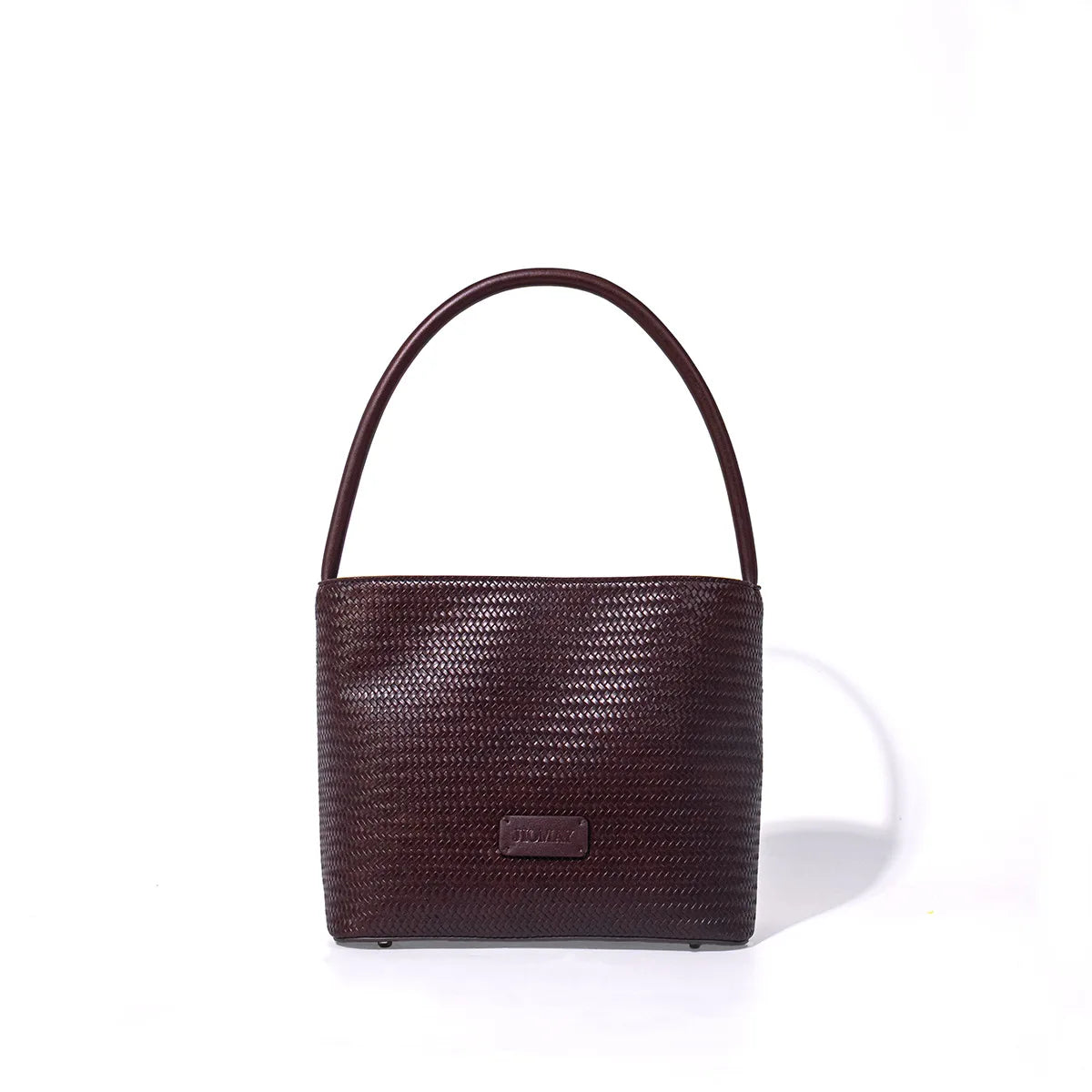 JIOMAY Trendy Women Bag Store Summer Woven Embossed Tote Bag for Women Versatile Basket Shoulder Purse Simple Top Handle Handbag