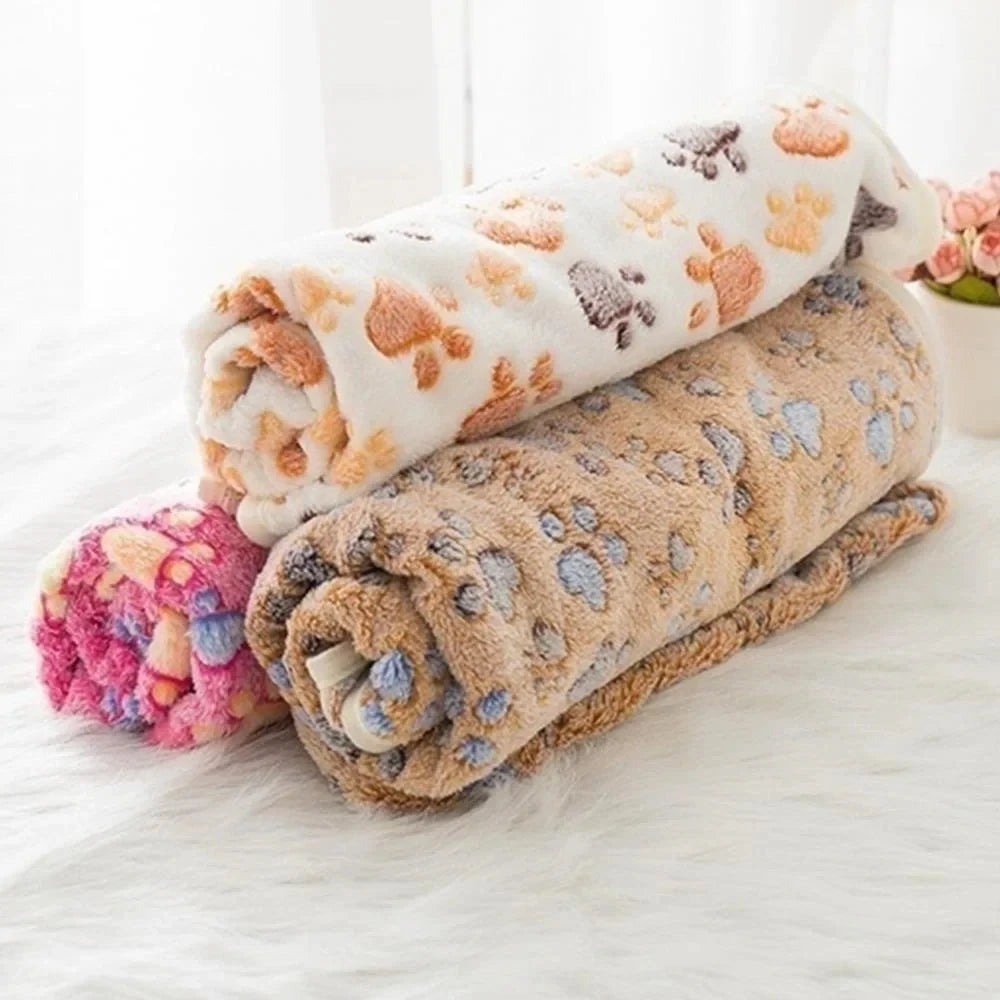 Cute Warm Pet Bed Mat Cover Towel 3 Sizes Handcrafted Cat Dog Fleece Soft Blanket for Small Medium Large dogs Puppy Pet Supplies
