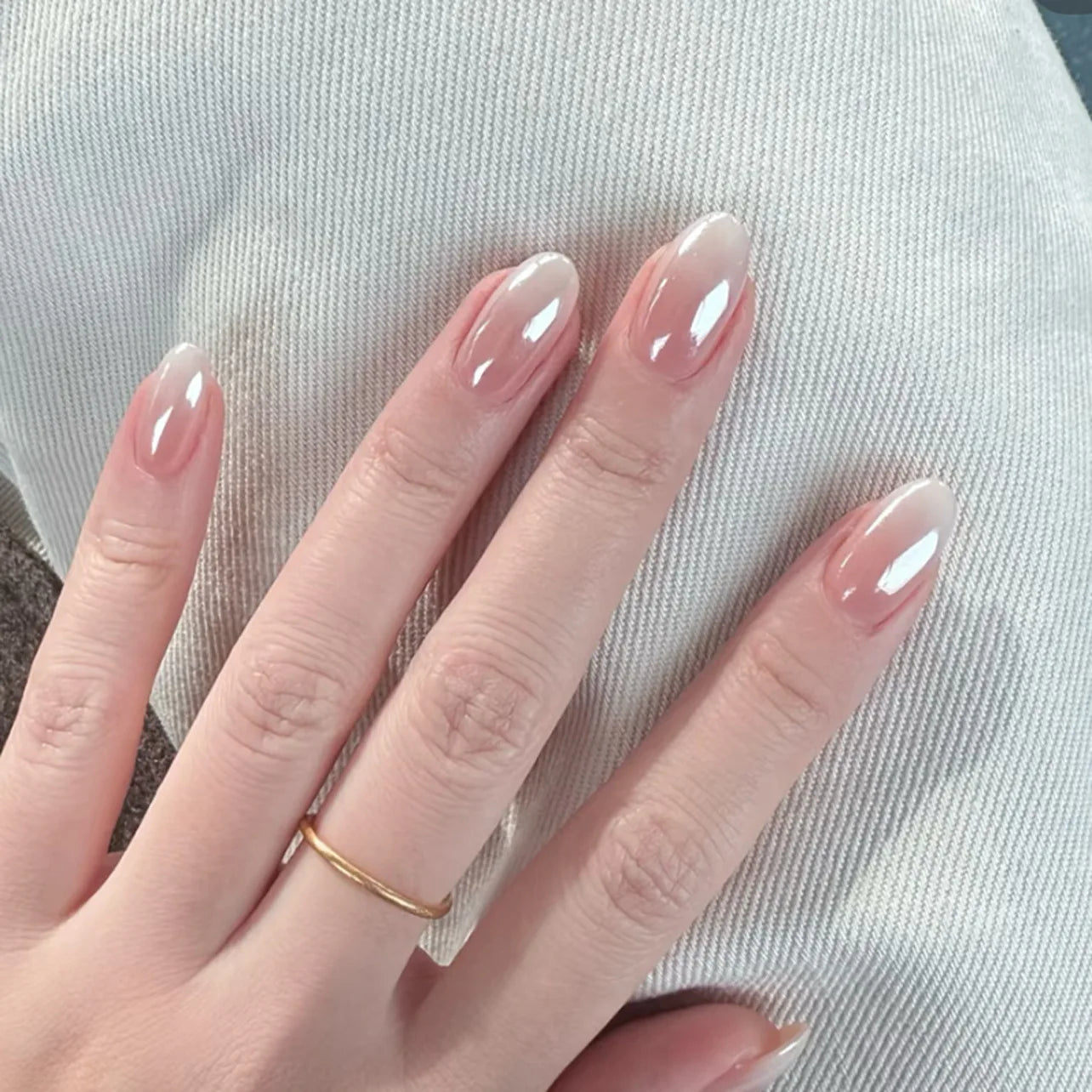 24pcs Pink Almond Press on Nails Flower Pattern False Nails Wearable Stick-on Nails Fake Nail Uñas Postizas Накладные Ногти 네일팁