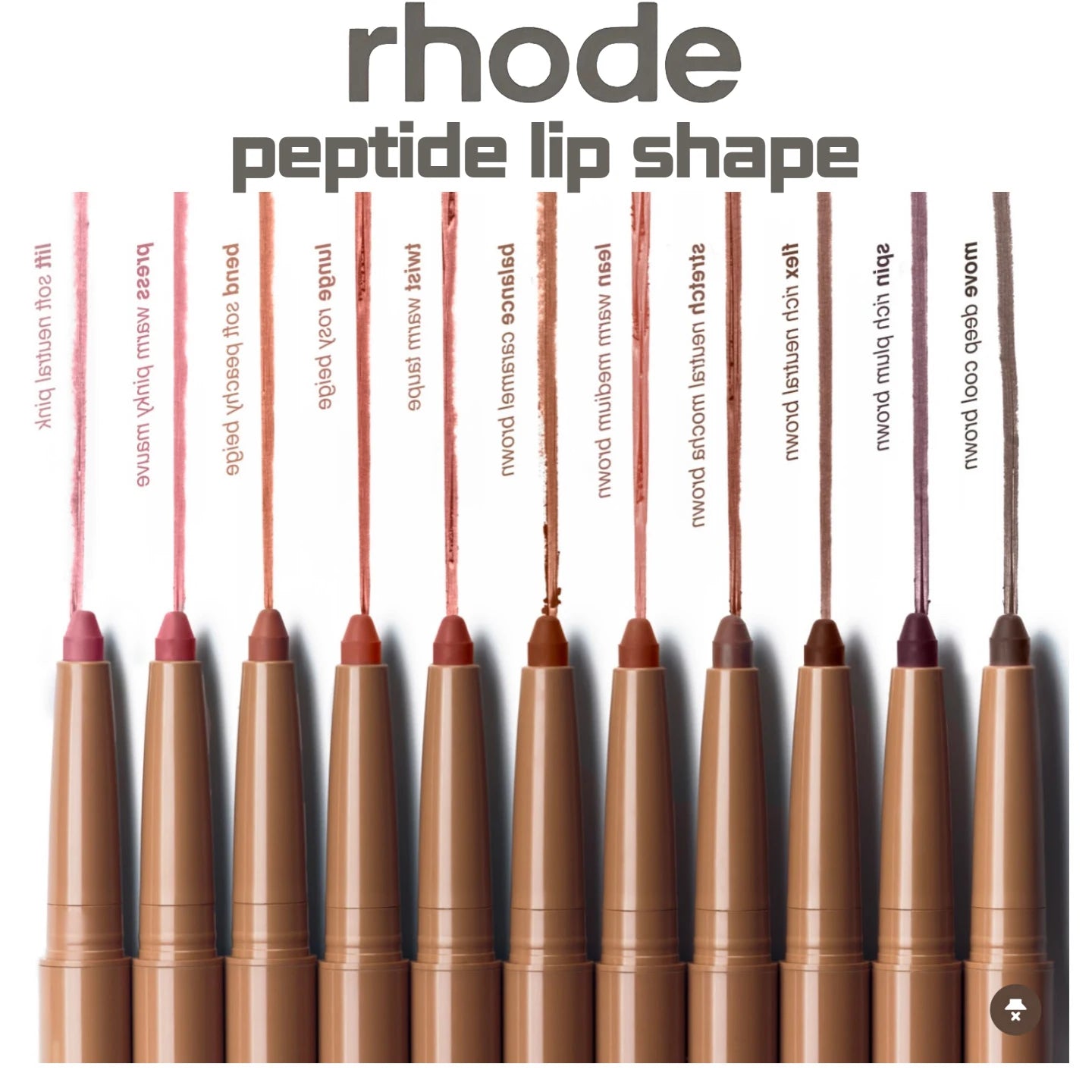 Rhode Skin Peptide Lip Shape Pen Lip Liner Long Lasting Lip Tint Pencil Pen Makeup Lipstick Powder Blusher Gloss Makeup Lipliner