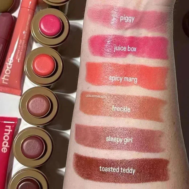 RHODE Brand skin Balm Jelly Bean Lip Gloss Spicy Marg Juice Box Pocket Blush Stick Non-fading Waterproof Blusher Moisturizing Lipstick