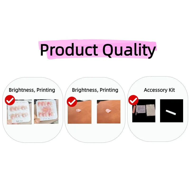 10pcs Handmade Nails Sheer Black and Silver Cat-eye Pink Diamond Long Pointed Press-on Nails—perfect As A Gift for Girls