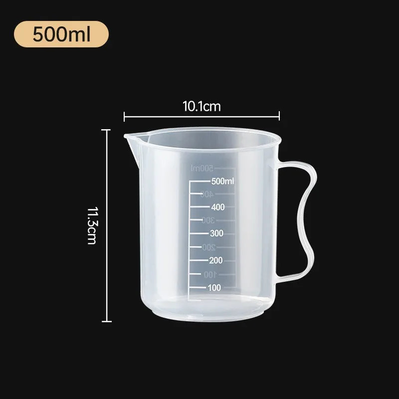 250/500/1000/2000 Ml Spout Kitchen Lab With Handle Measuring Cup Cooking Liquid Pitcher Jug Pour Durable Spout Kitchen Tool 1Pc