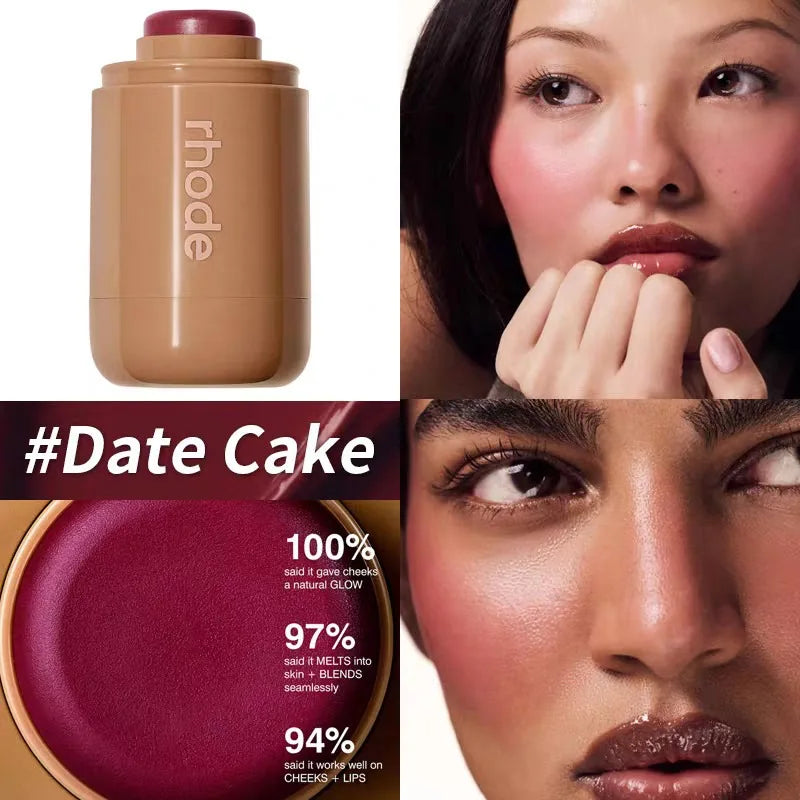 RHODE Brand skin Balm Jelly Bean Lip Gloss Spicy Marg Juice Box Pocket Blush Stick Non-fading Waterproof Blusher Moisturizing Lipstick
