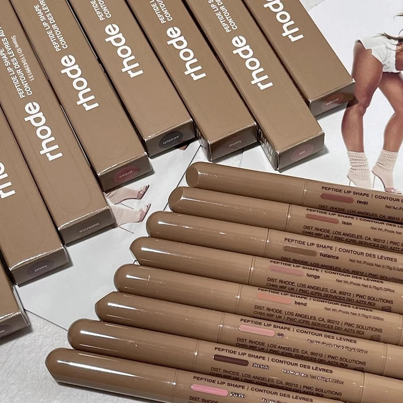Rhode Skin Peptide Lip Shape Pen Lip Liner Long Lasting Lip Tint Pencil Pen Makeup Lipstick Powder Blusher Gloss Makeup Lipliner