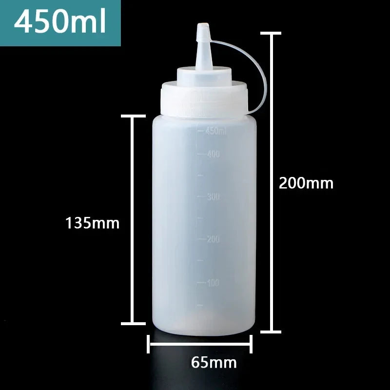 Ketchup BBQ Sauces Olive Oil Bottle Large Squeeze Condiment Bottles with NozzlesDispenser Squeeze Sauce Bottle Kitchen Gadget