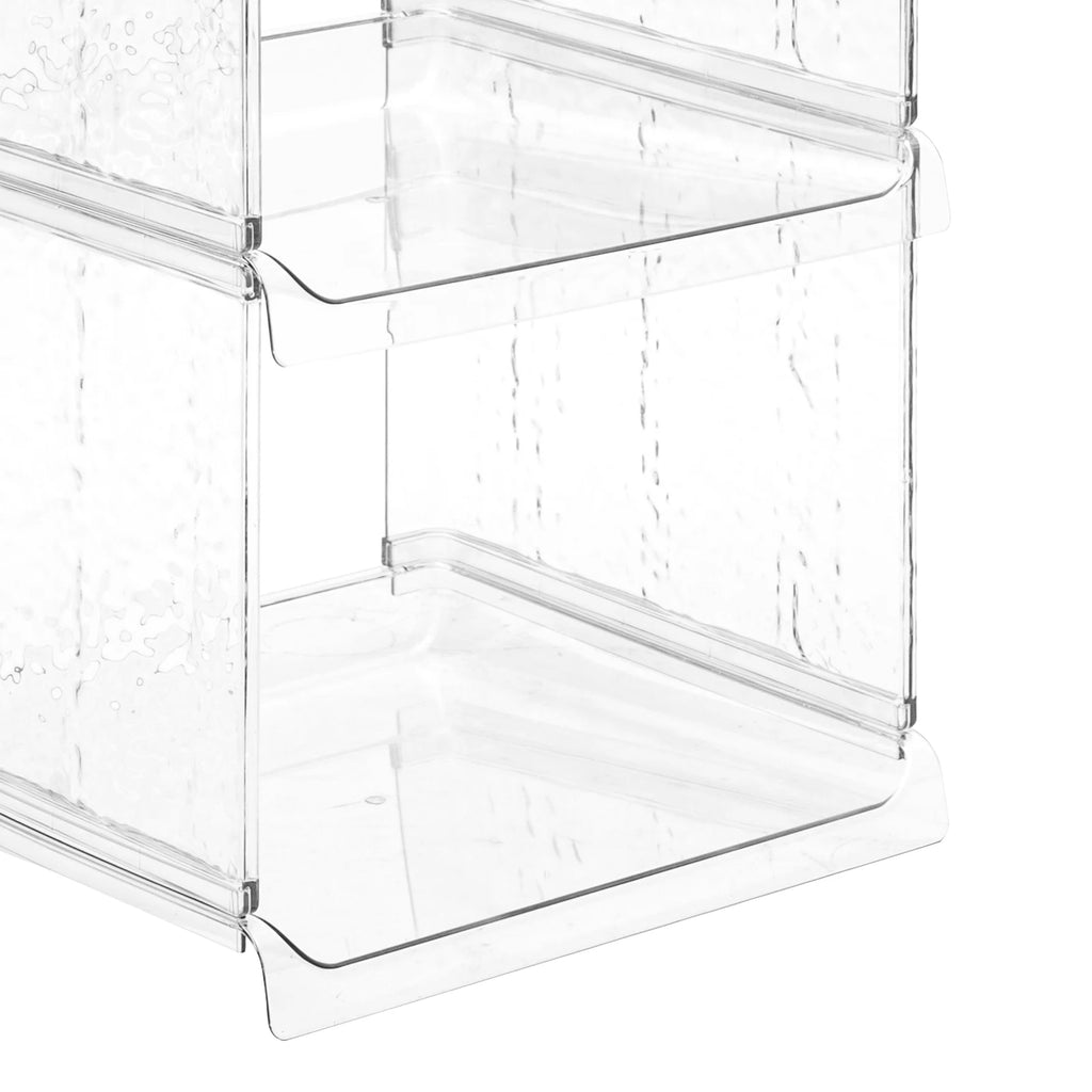 Shoe Storage Cabinet 4 Tier 28x26x65cm, Narrow Vertical Slim Shoe Holder Clear PET for Corner Entryway Bathroom
