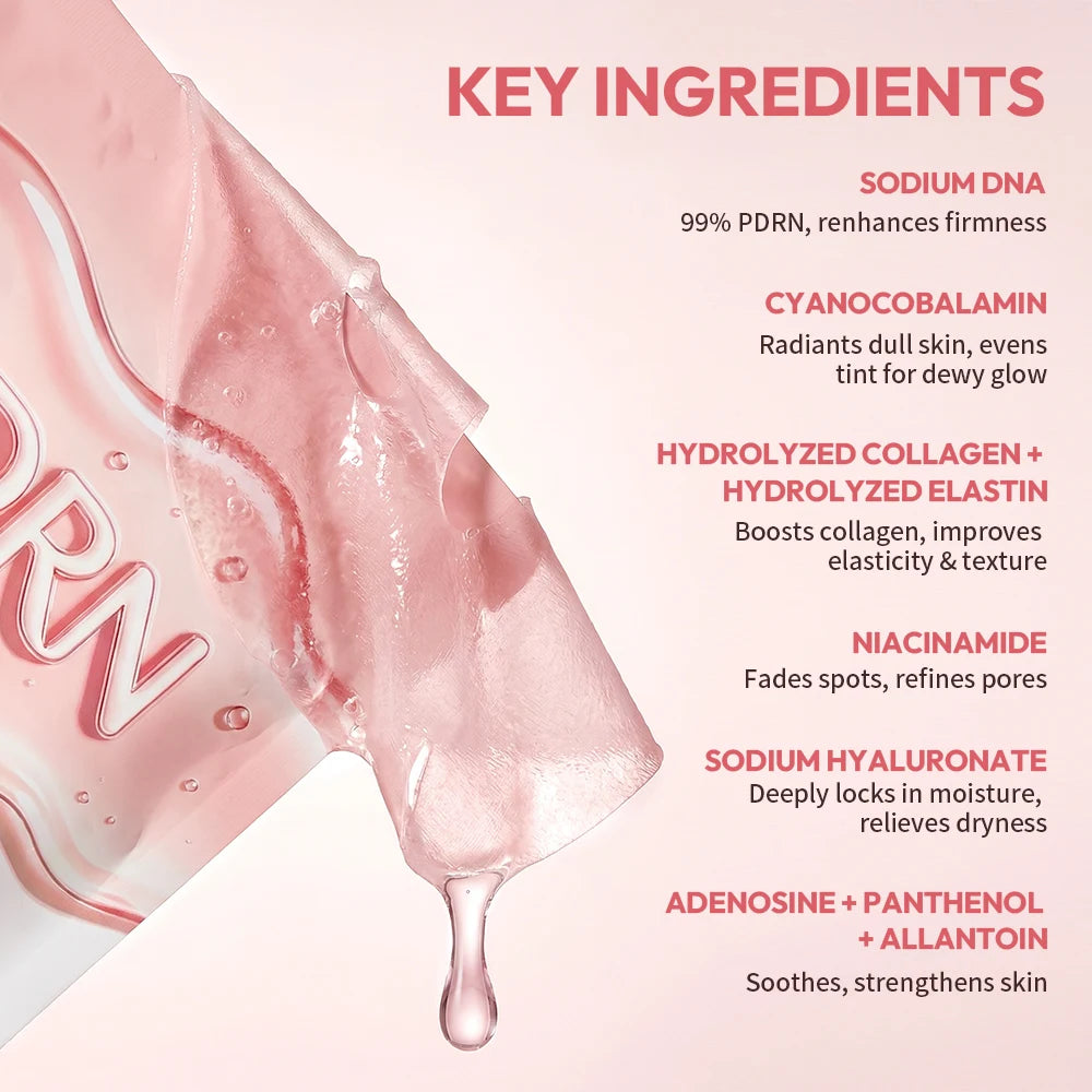 PDRN Vitamin B12 Coating Mask Barrier Repair High Purity Salmon DNA PDRN Improve Elasticity Evens Tone Deep Moisturizing Mask