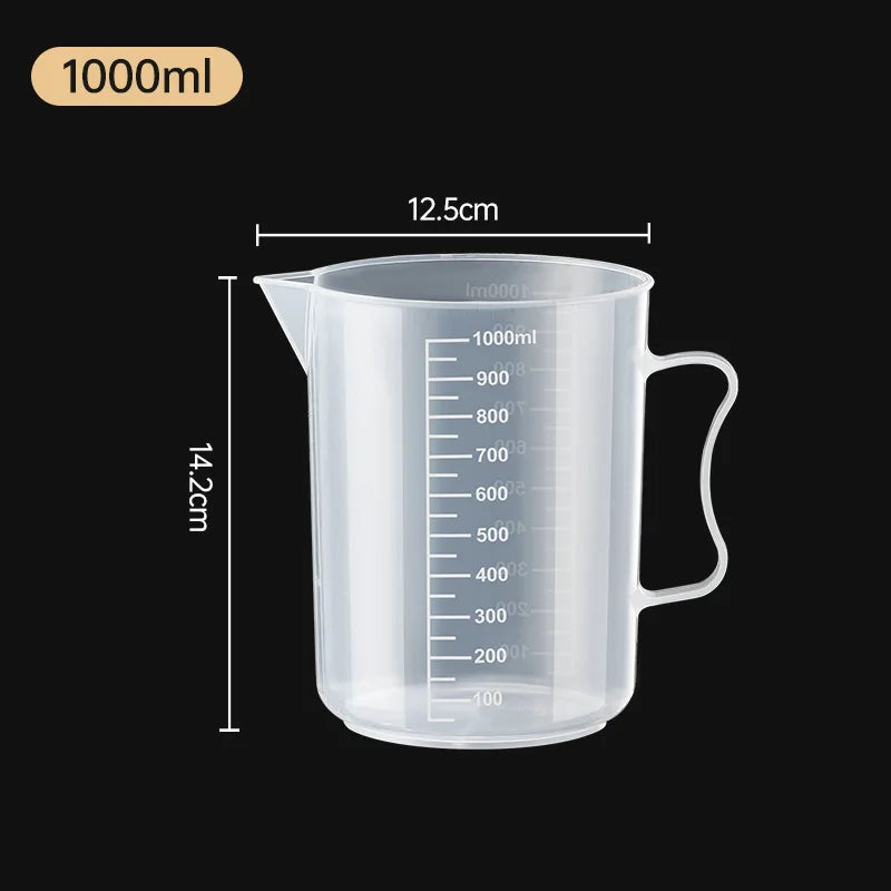 250/500/1000/2000 Ml Spout Kitchen Lab With Handle Measuring Cup Cooking Liquid Pitcher Jug Pour Durable Spout Kitchen Tool 1Pc