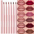 Matte Lip Liner Pencil 6 Colors Set: Lip Contour Waterproof Non-transfer Highly Pigmented Smooth Nude-pink Daily &  Party Makeup