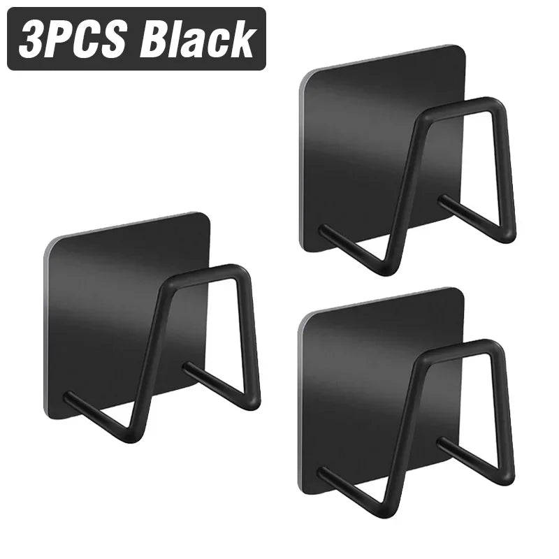 Kitchen Stainless Steel Sink Cover Sponges Holder Self Adhesive Drain Drying Lid Chopping Board Rack Wall Hook Storage Organizer