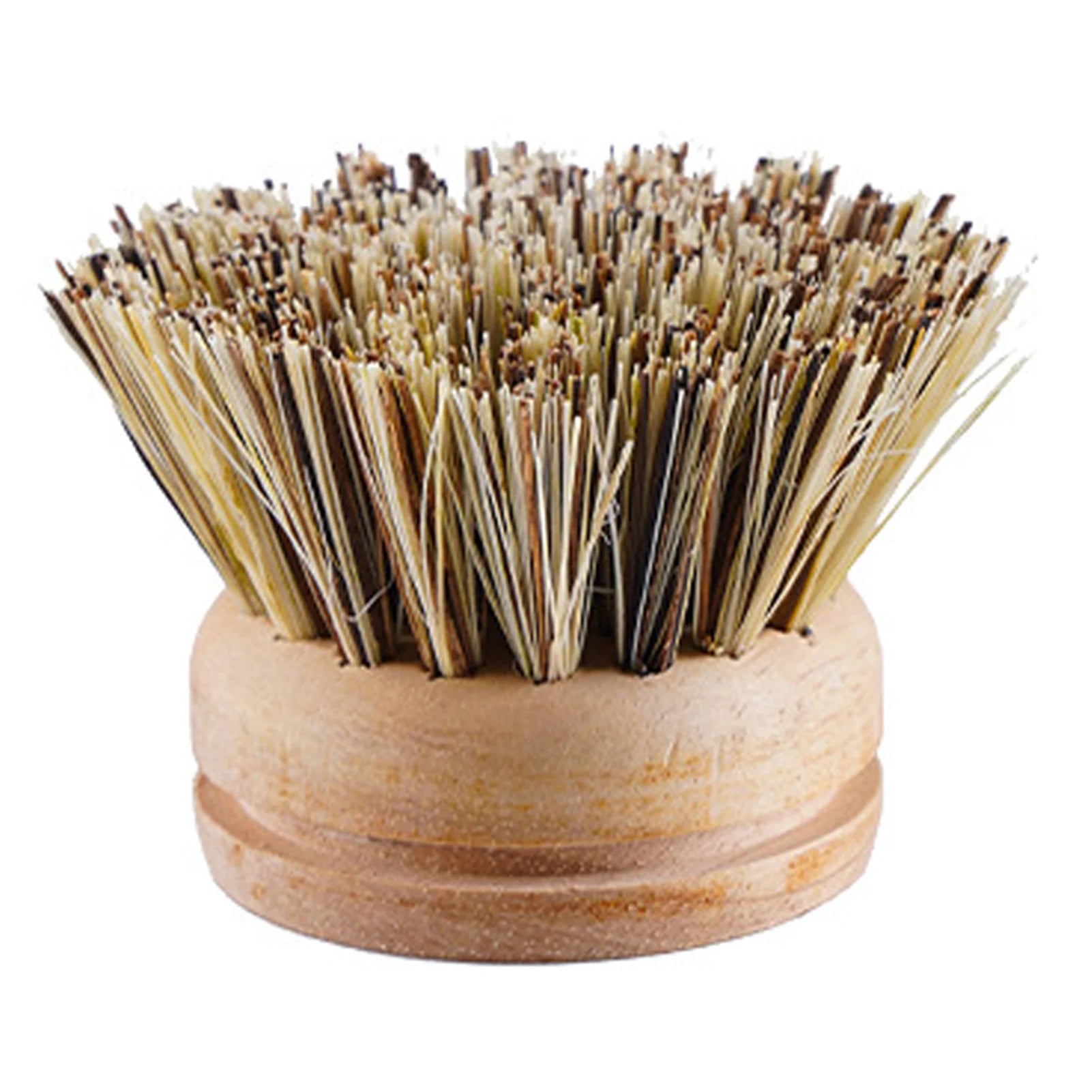 Replaceable Dish Brush Wooden Handle Stain Remove Pot Brush Portable Household Cleaning Scrub Brushes Kitchen Accessories