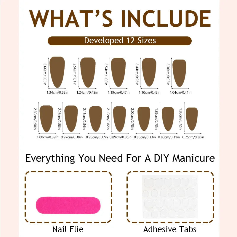 10Pcs Fake Nails Metallic Butterfly Silver-Plated Sexy Almond-Shaped Press-On Nails—Perfect As A Gift for Girls and Friends