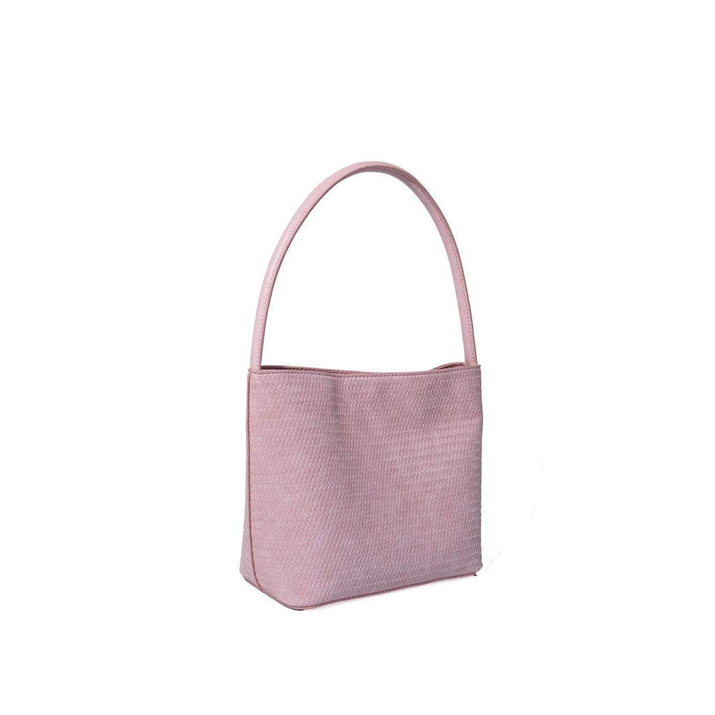 JIOMAY Trendy Women Bag Store Summer Woven Embossed Tote Bag for Women Versatile Basket Shoulder Purse Simple Top Handle Handbag