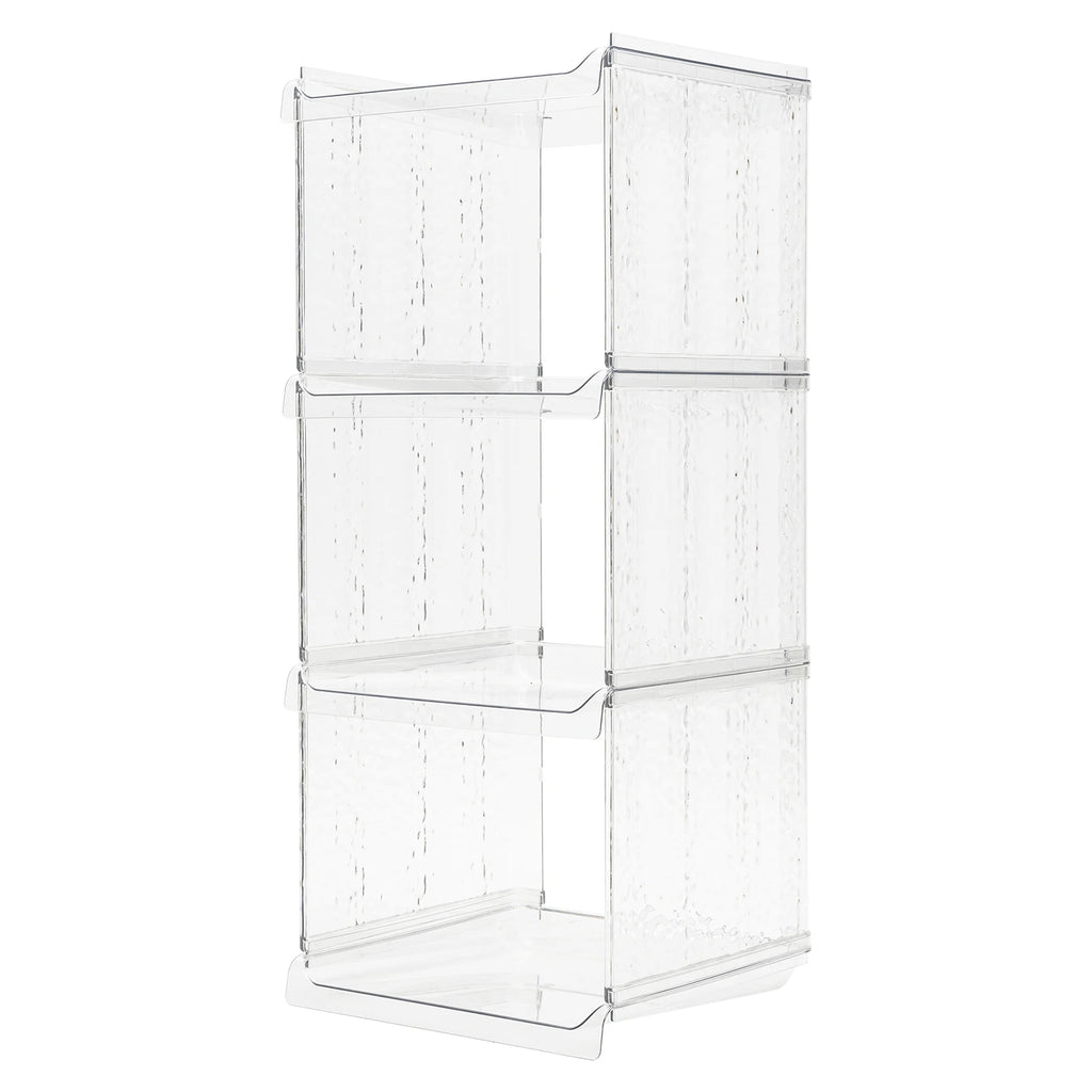 Shoe Storage Cabinet 4 Tier 28x26x65cm, Narrow Vertical Slim Shoe Holder Clear PET for Corner Entryway Bathroom