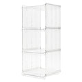 Shoe Storage Cabinet 4 Tier 28x26x65cm, Narrow Vertical Slim Shoe Holder Clear PET for Corner Entryway Bathroom