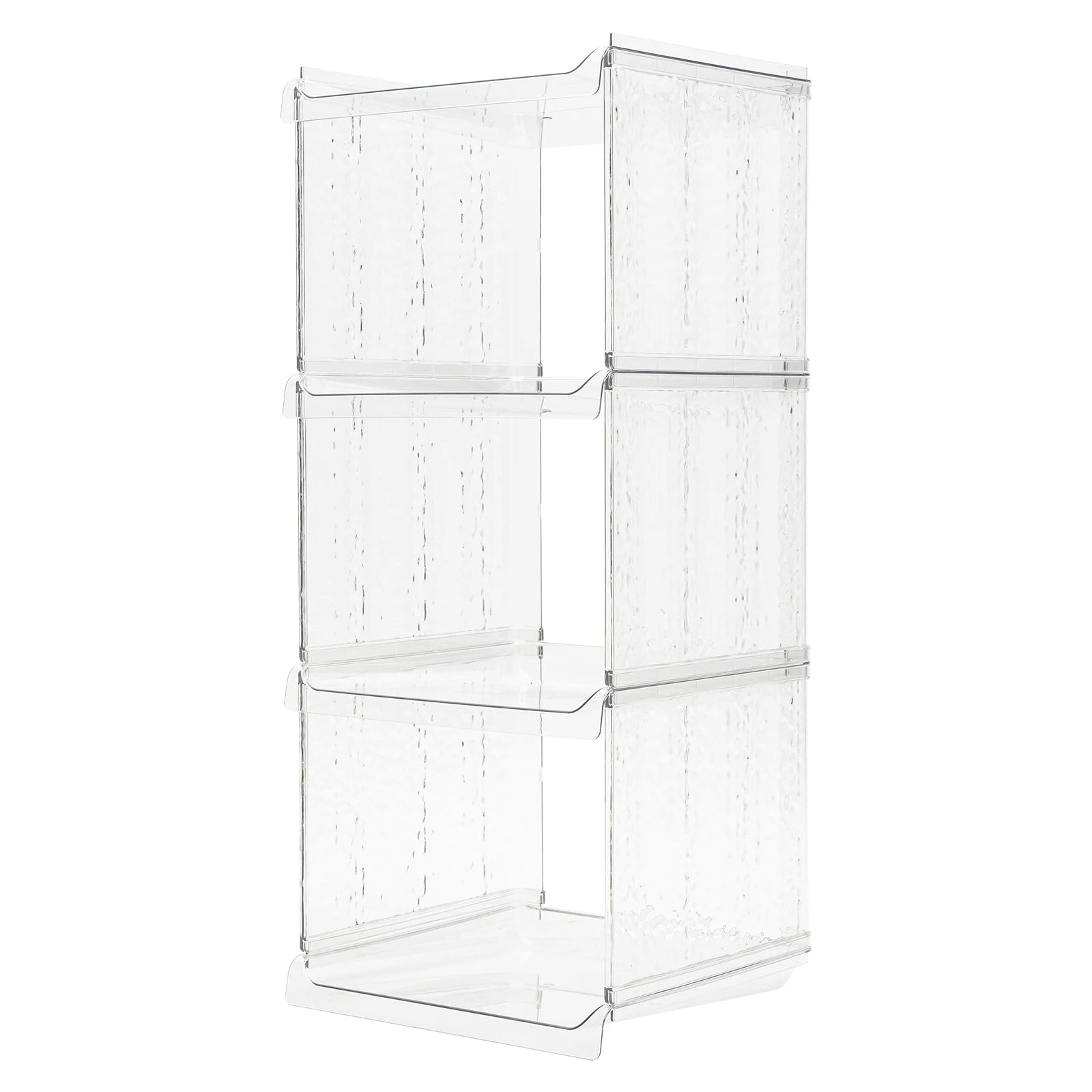 Shoe Storage Cabinet 4 Tier 28x26x65cm, Narrow Vertical Slim Shoe Holder Clear PET for Corner Entryway Bathroom