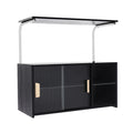 Storage Cabinet 2 Tier 67x30x62cm, Sideboard with Clear Door and Adjustable Shelf, Holds 27.6lbs for Kitchen