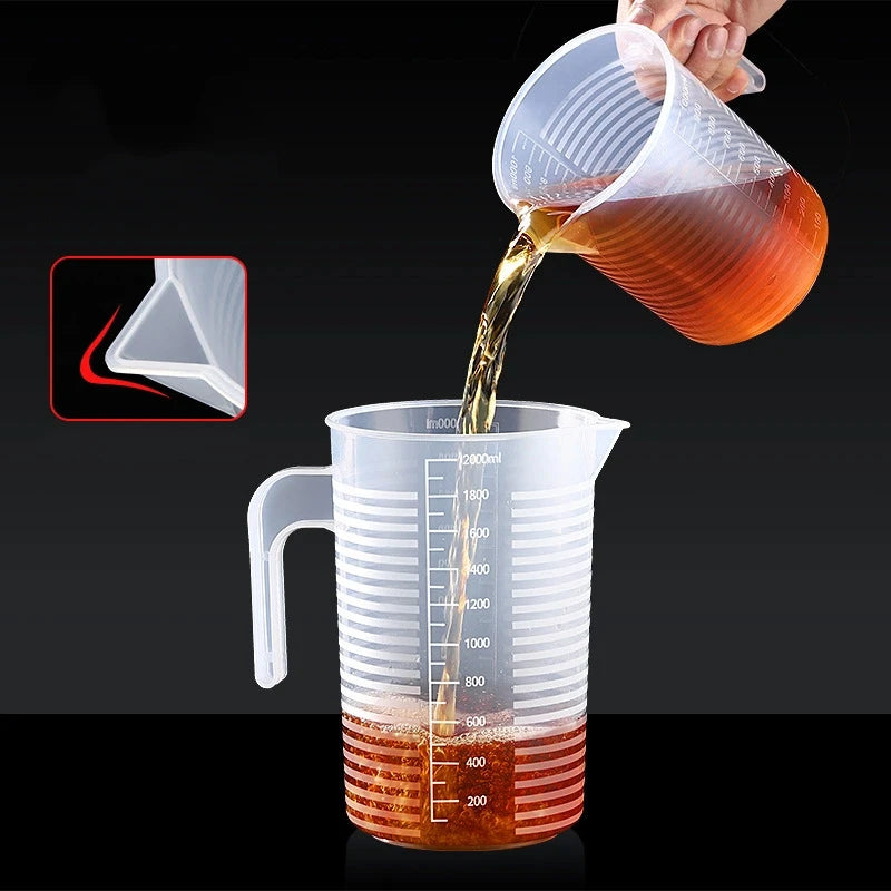 250/500/1000/2000 Ml Spout Kitchen Lab With Handle Measuring Cup Cooking Liquid Pitcher Jug Pour Durable Spout Kitchen Tool 1Pc