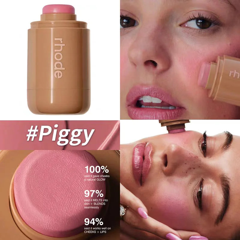 RHODE Brand skin Balm Jelly Bean Lip Gloss Spicy Marg Juice Box Pocket Blush Stick Non-fading Waterproof Blusher Moisturizing Lipstick