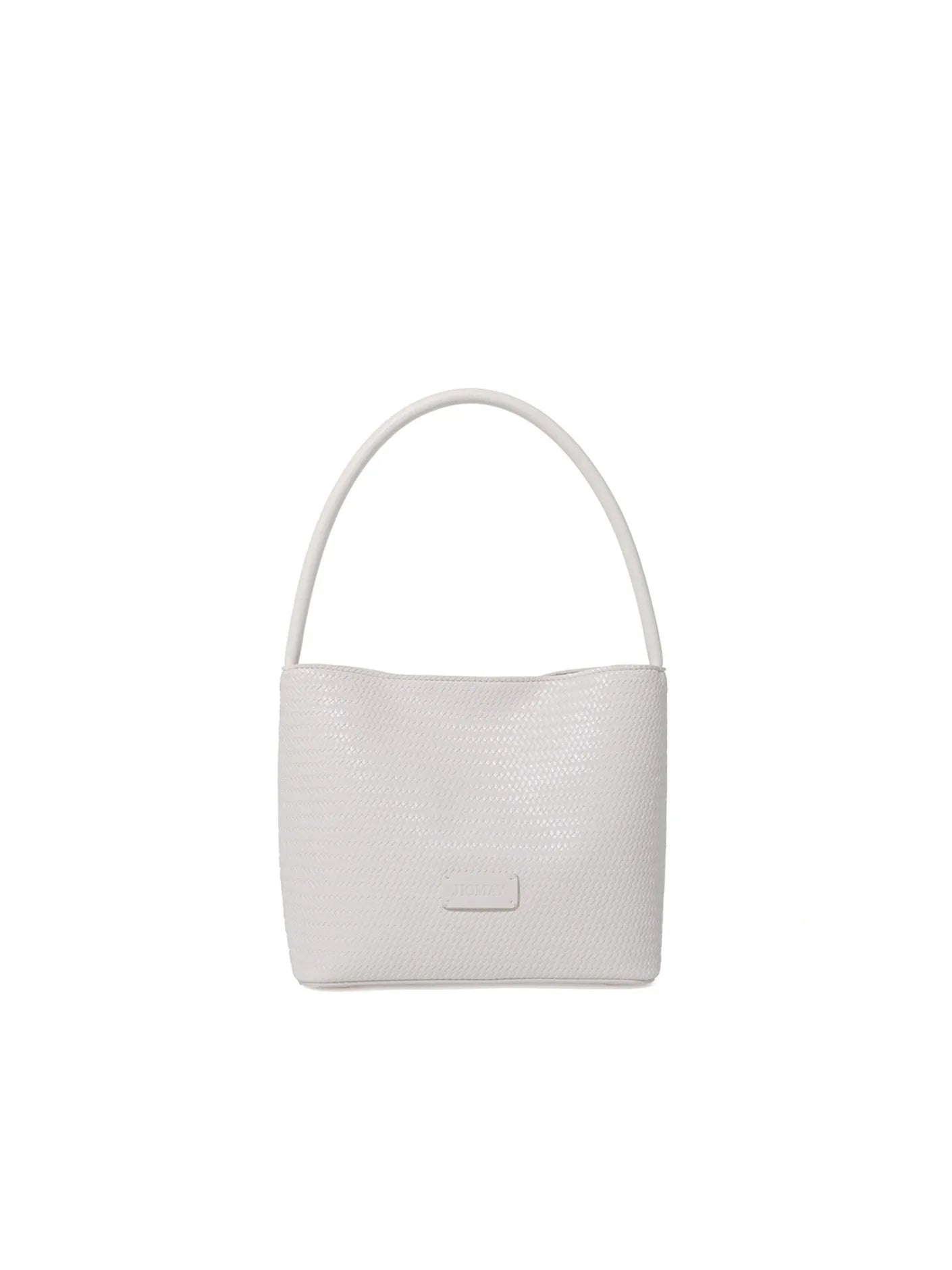 JIOMAY Trendy Women Bag Store Summer Woven Embossed Tote Bag for Women Versatile Basket Shoulder Purse Simple Top Handle Handbag