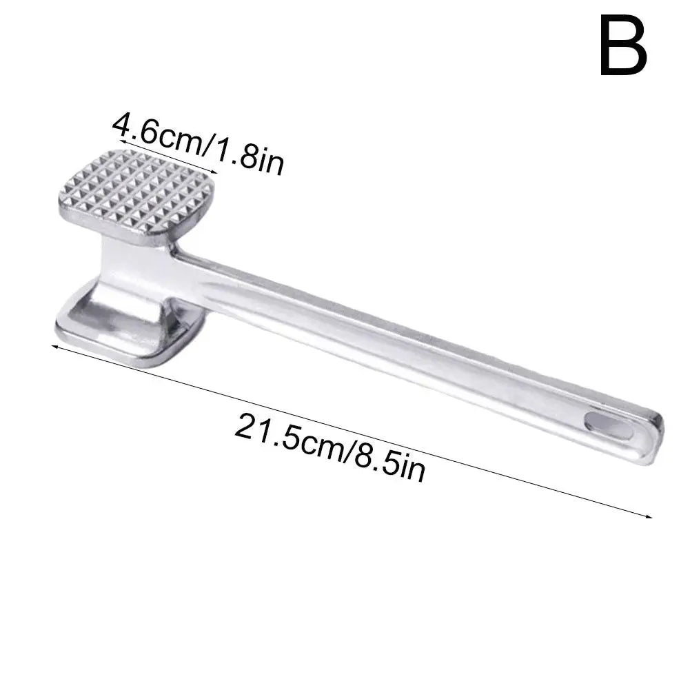 Meat Tenderizer Hammer 19cm Household Aluminum Alloy Steak Metal Mallet Kitchen Tool Heavy Duty Durable Double-Sided Tenderizer