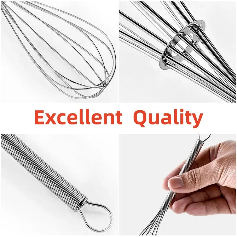 1Pcs Multifunctional Rotary Manual Egg Beater Mixer Mini Kitchen Egg Whisk Bake Tool Egg Agitator Stainless Steel Eco-Friendly
