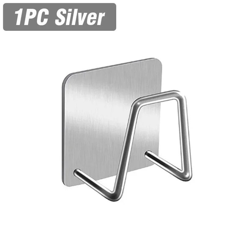 Kitchen Stainless Steel Sink Cover Sponges Holder Self Adhesive Drain Drying Lid Chopping Board Rack Wall Hook Storage Organizer