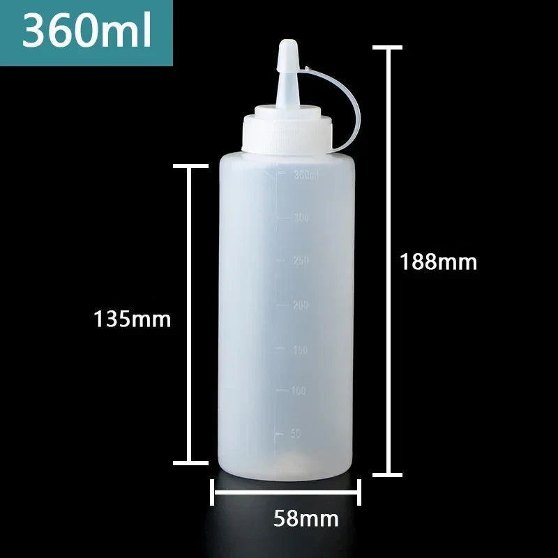 Ketchup BBQ Sauces Olive Oil Bottle Large Squeeze Condiment Bottles with NozzlesDispenser Squeeze Sauce Bottle Kitchen Gadget