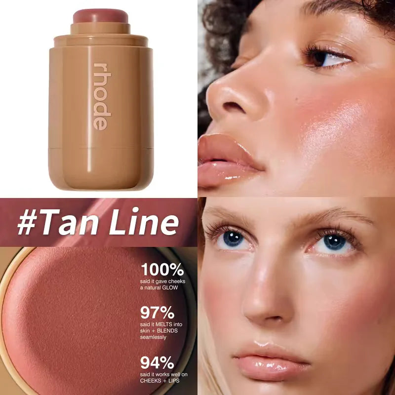 RHODE Brand skin Balm Jelly Bean Lip Gloss Spicy Marg Juice Box Pocket Blush Stick Non-fading Waterproof Blusher Moisturizing Lipstick