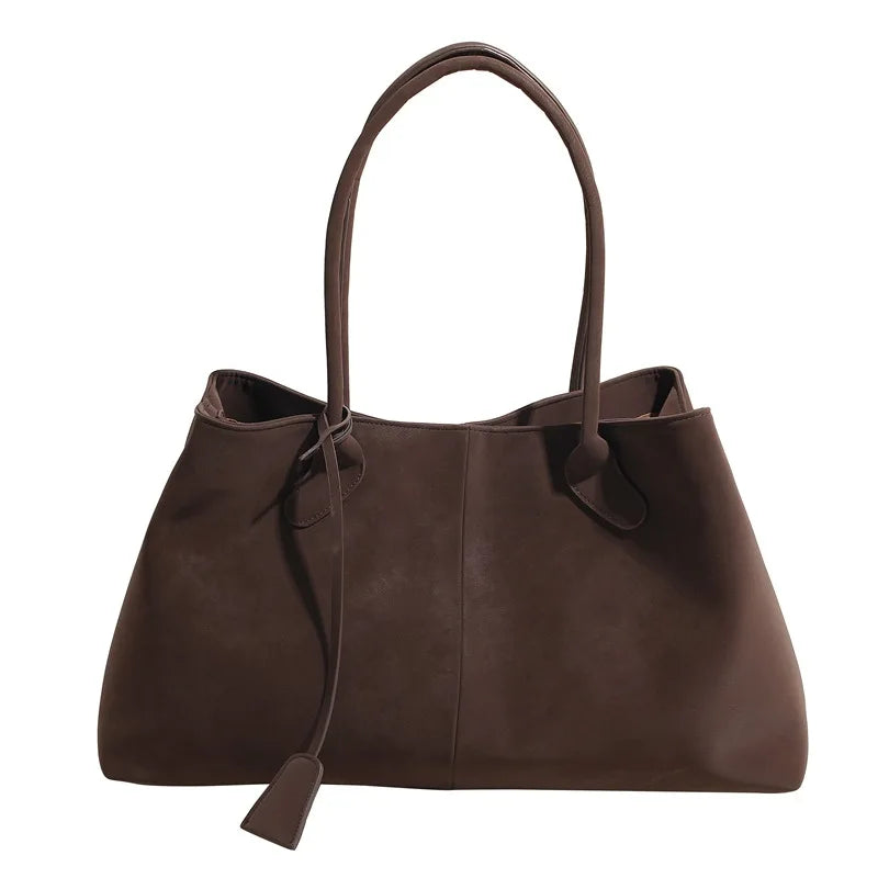 Shoulder Bag Woman PU Leather Large Luggage Bags Storage Bags Handbags Lady Fashion Designer Original Brand Females Retro Bags