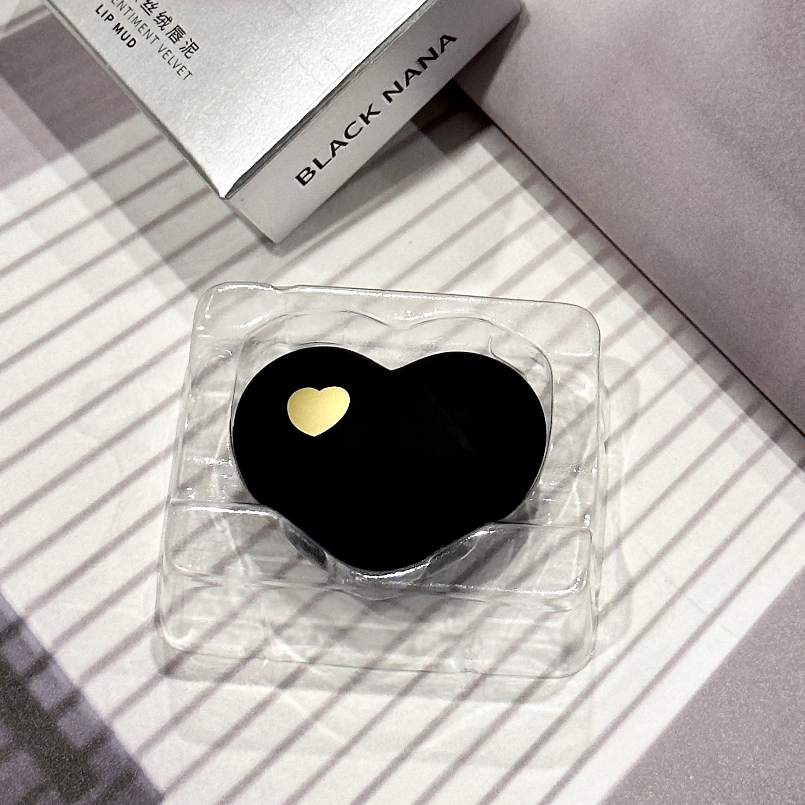 Mini Black Silver Heart Velvet Matte Lipstick Lip Mud Lip Gloss Nude Waterproof Lasting Lip Tint Cosmetic Makeup