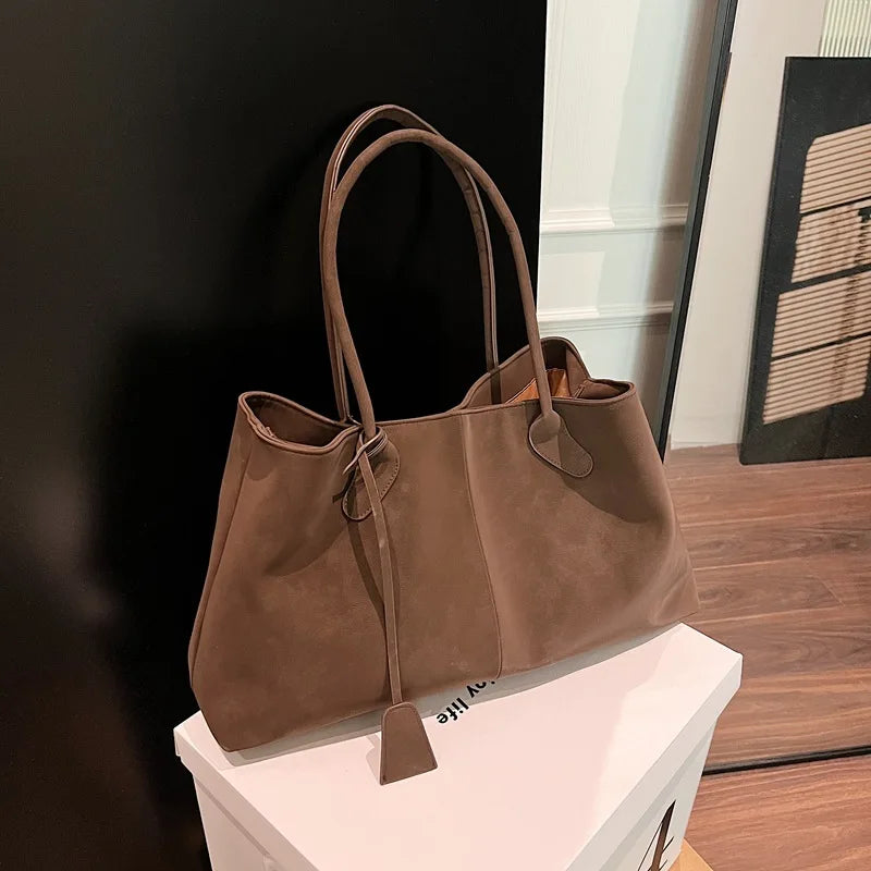 Shoulder Bag Woman PU Leather Large Luggage Bags Storage Bags Handbags Lady Fashion Designer Original Brand Females Retro Bags