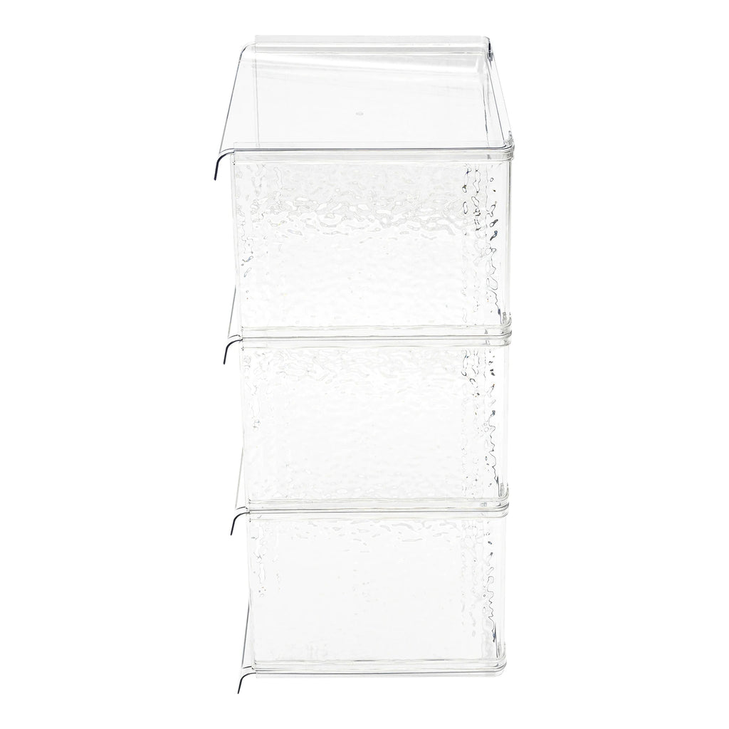 Shoe Storage Cabinet 4 Tier 28x26x65cm, Narrow Vertical Slim Shoe Holder Clear PET for Corner Entryway Bathroom