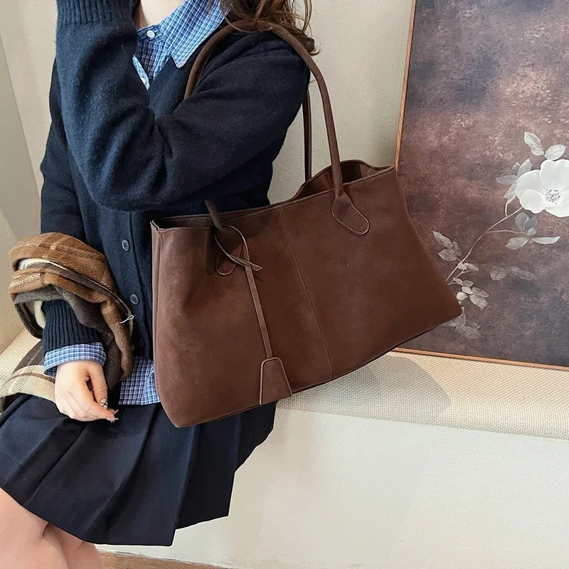 Shoulder Bag Woman PU Leather Large Luggage Bags Storage Bags Handbags Lady Fashion Designer Original Brand Females Retro Bags